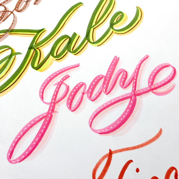 Colour Pop Typography (hand-lettering)