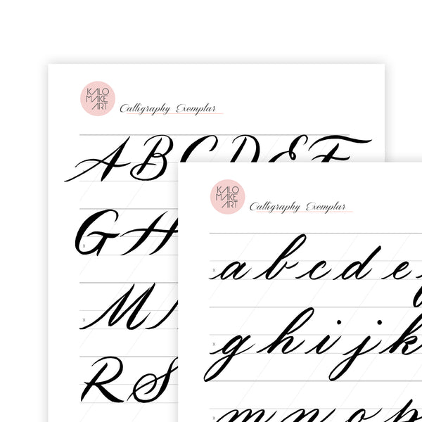 BRUSH LETTERING Calligraphy Copysheets - DIGITAL