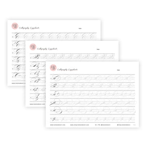 FLOURISH LOWERCASE Calligraphy Copysheets - DIGITAL