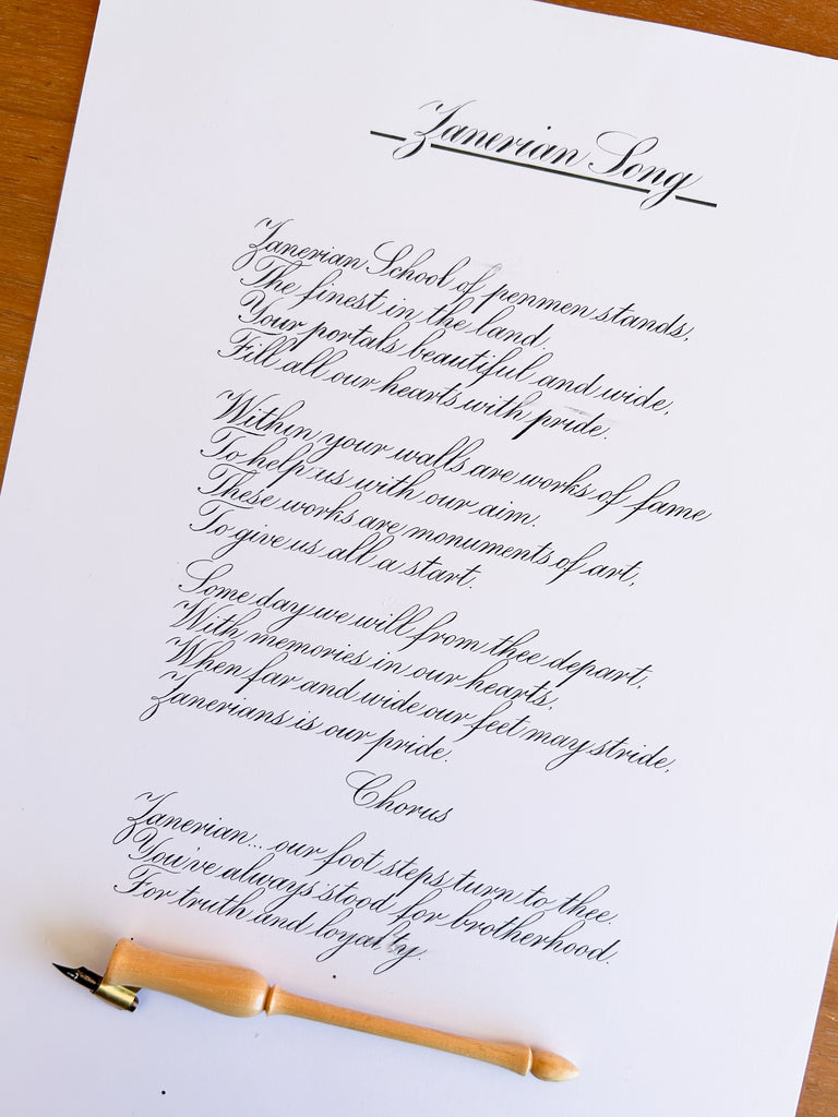 Engrosser Script Font Bespoke Calligraphy Artwork (Engrosser’s Script) – kalomakeart