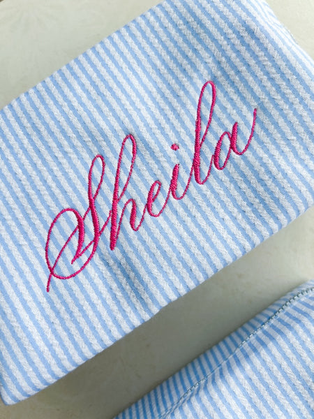 Bespoke Calligraphy Bag - LIGHT BLUE
