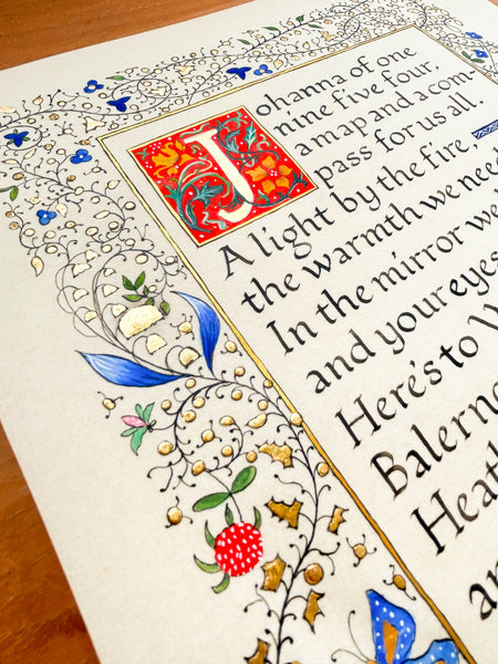 Bespoke Medieval Manuscript (24K Gold)