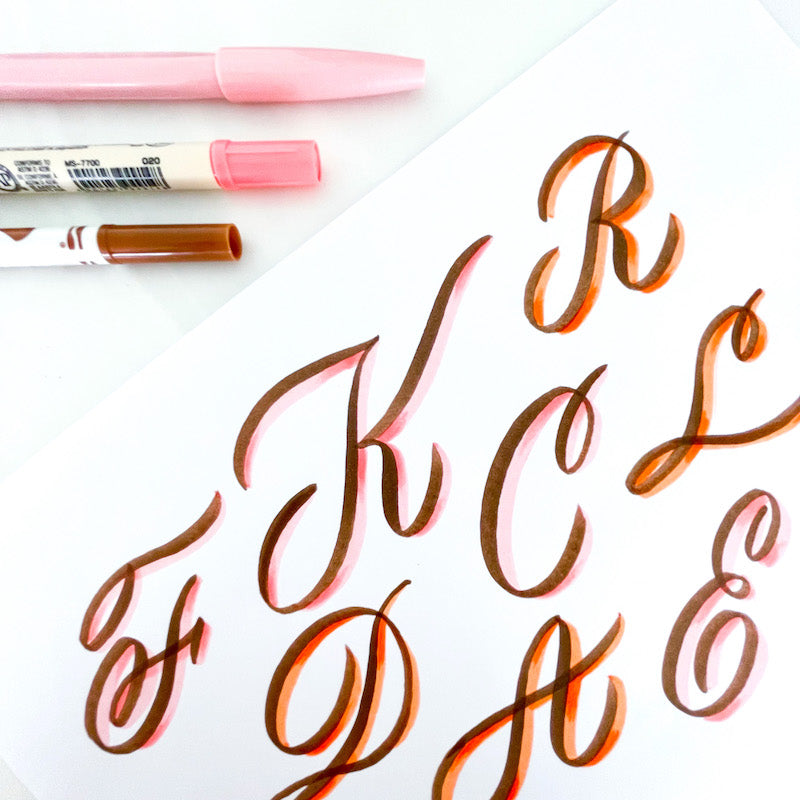 Pop On Over Lettering Kalo Make Art | Colour Pop Typography - Introduction to Hand Lettering ...