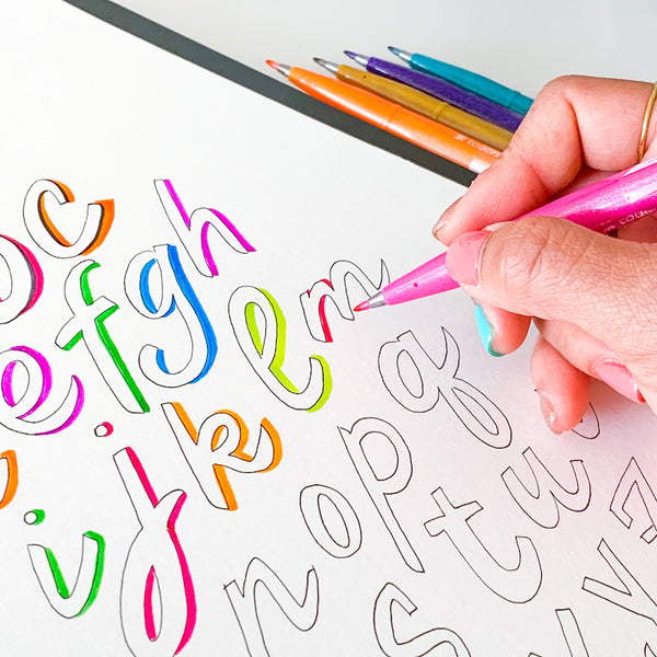 Colour Pop Typography (hand-lettering)