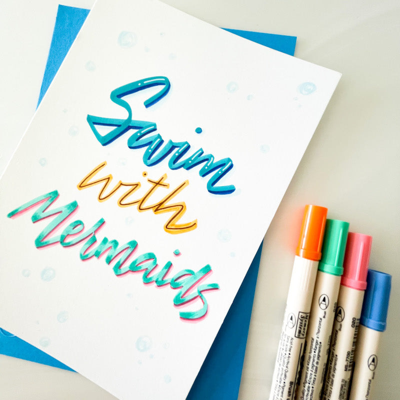 Pop On Over Lettering Kalo Make Art | Colour Pop Typography - Introduction to Hand Lettering ...
