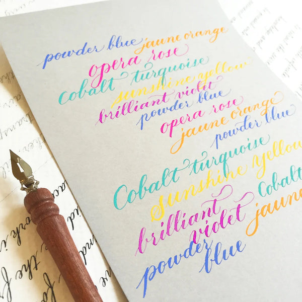 Colour Ink Calligraphy (dip pen)