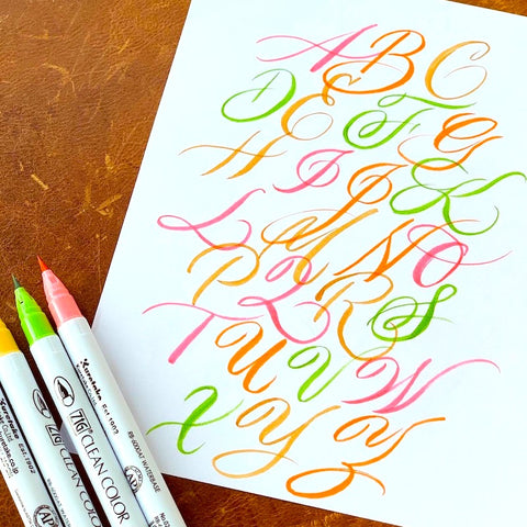 Colour Brush Calligraphy (brush pen)