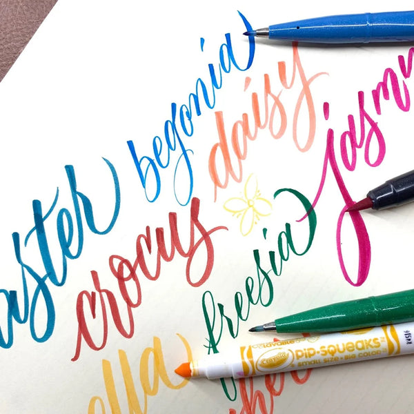 Colour Brush Calligraphy (brush pen)