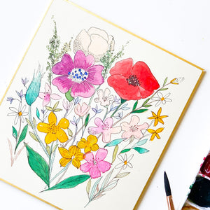 Vintage Floral Watercolour (watercolour)