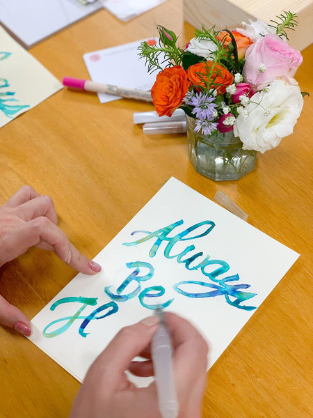 Brush Pen Calligraphy Tasting for Beginners