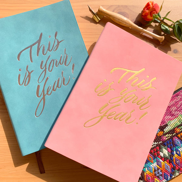 This is Your Year! Notebook - A5, Pink with Gold Foil