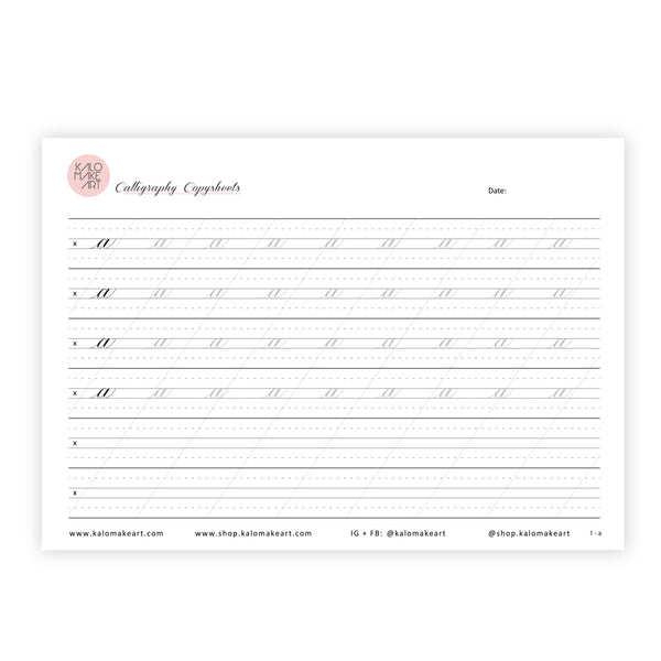 CLASSIC LOWERCASE Calligraphy Copysheets - DIGITAL